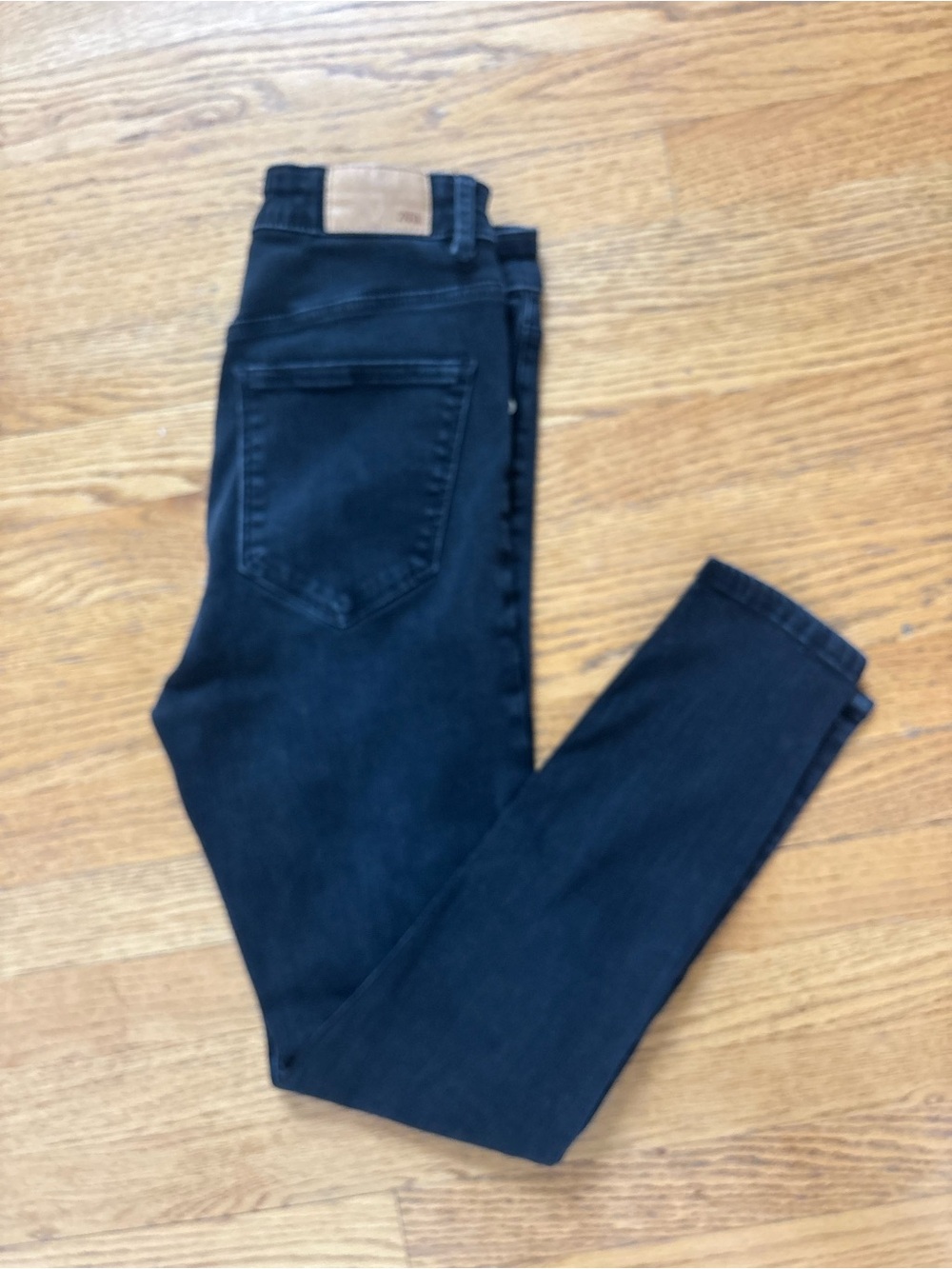 Zara High Rise Black Wash Skinny Jeans Size 8